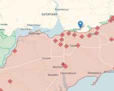 У Запорізькій області тривають артдуелі й тактичні бої - мапа