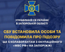 Вишукують патріотів та кидають до катівень - СБУ викрила ще п&#039;ятьох зрадників із Запорізької області