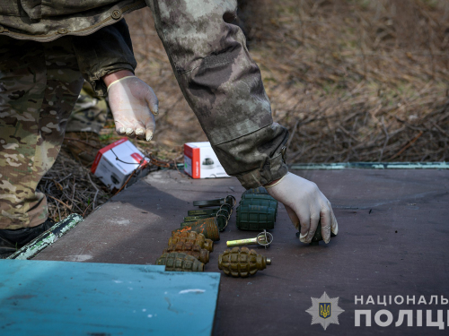 У Запоріжжі на території навчального закладу знайшли пакет з бойовими гранатами - фото, відео