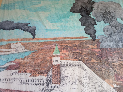 Через п&#039;ять років міста не буде, залишаться тільки вибухи - український художник показав у Венеції вражаючі картини