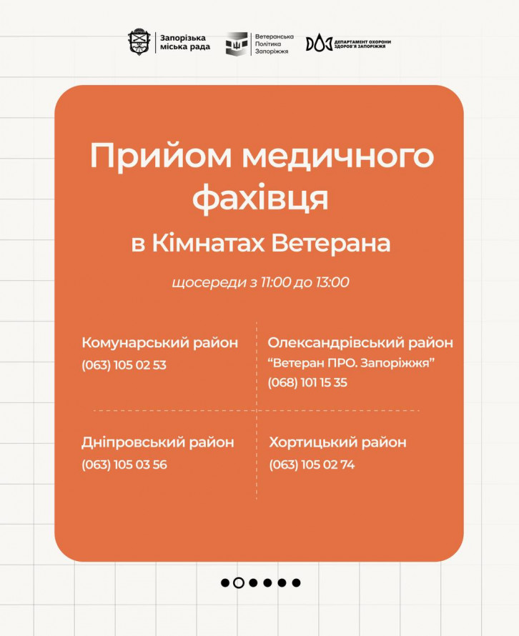 З турботою про тих, хто боронив країну - які безплатні медпослуги доступні ветеранам у Запоріжжі