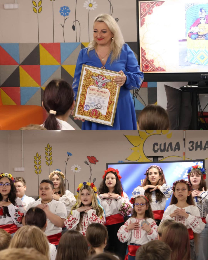 Батьки та діти перетворили стіну гімназії на символ козацької незламності: у Запоріжжі відкрили новий мурал (фото)