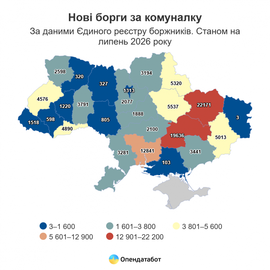 Комунальні борги зростають: скільки виконавчих проваджень відкрили у Запорізькій області