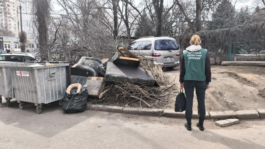 Сміття вище за баки: запоріжці повідомили екологам про стихійне звалище на бульварі Будівельників (фото)