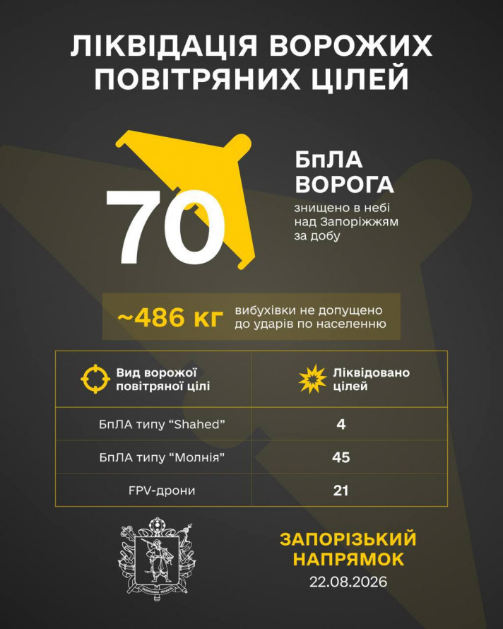 Три "шахеда" за пів години: на Запорізькому напрямку Сили оборони нищать ворожі безпілотники (відео)