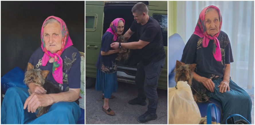 Залишилось дві сумки й маленька собачка: із Запорізького району волонтери евакуювали 87-річну жінку (фото, відео)