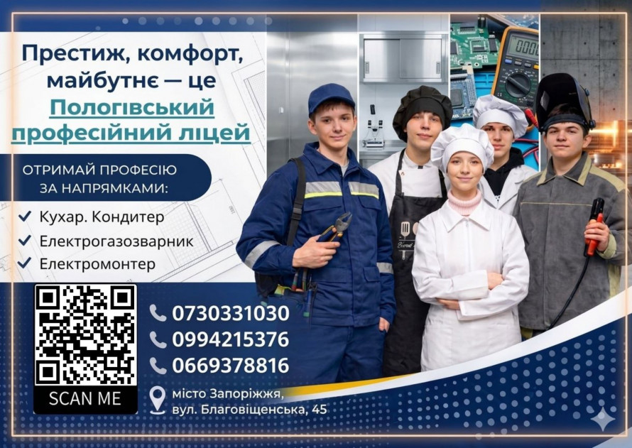 Пів століття історії та випробувань: як Пологівський професійний ліцей продовжує навчати молодь у Запоріжжі