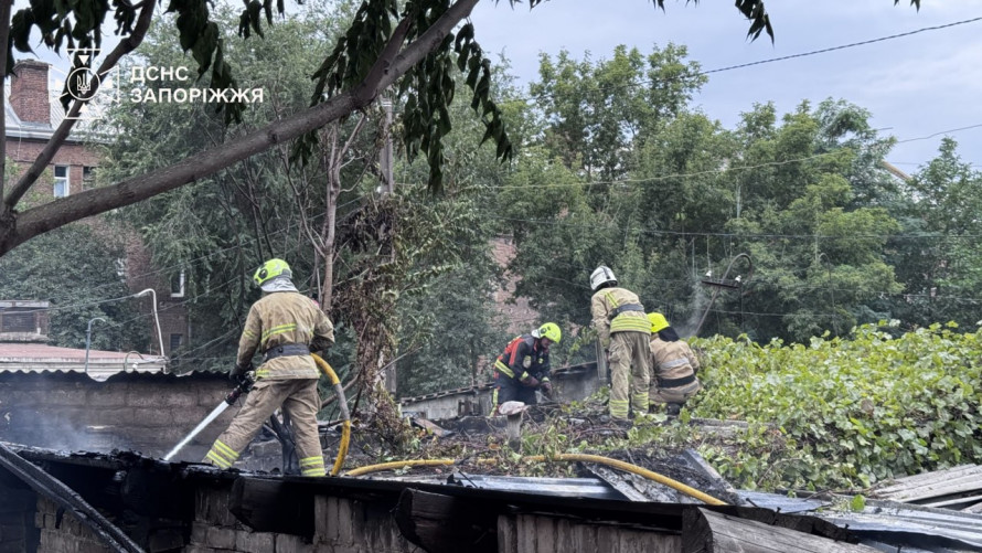 В одному з районів Запоріжжя горіло дев’ять гаражів: рятувальники гасили пожежу у приміщенні, в яке не могли потрапити (фото)