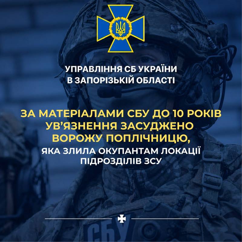 Співробітниця навчального закладу Запорізької області поширювала проросійські наративи та передавала ворогу дані про ЗСУ: засуджена до реального строку