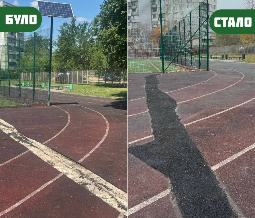 Дозвілля з користю та комфортом - в одному з районів Запоріжжя оновили спортмайданчик (фото)
