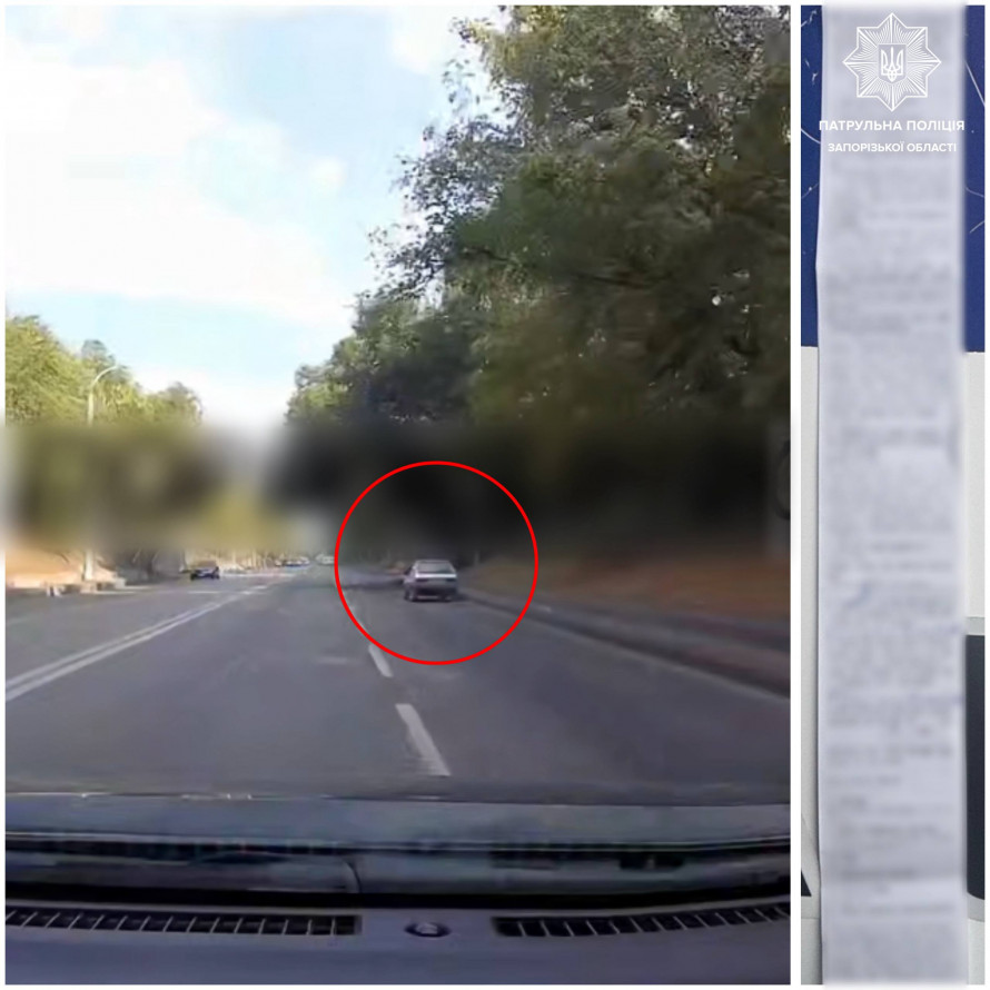 В'їхав у відбійник та ледве не збив людину: у Запоріжжі розшукали водія-порушника (відео)