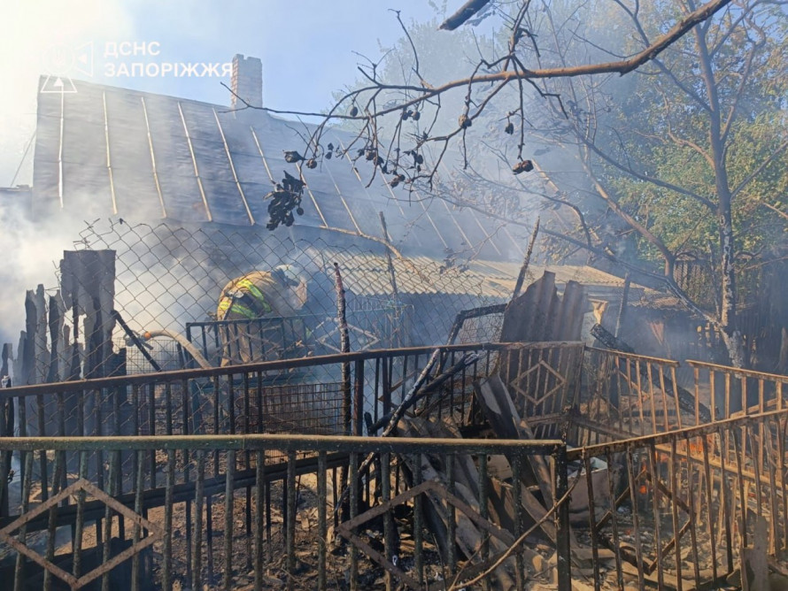 Вогонь дістався оселі: на Запоріжжі під час пожежі постраждав чоловік (фото)