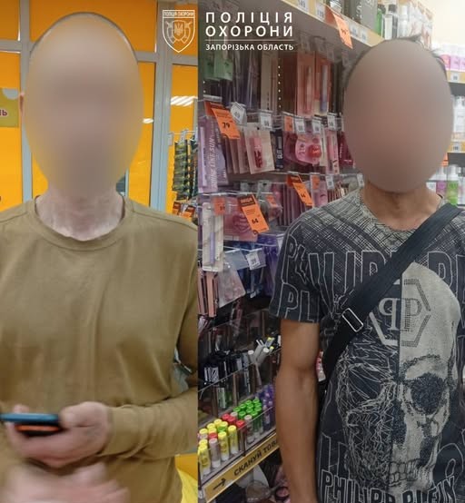 План напарників зірвала тривога: у Запоріжжі чоловіки прийшли на закупи у магазин без грошей і хотіли втекти (фото)
