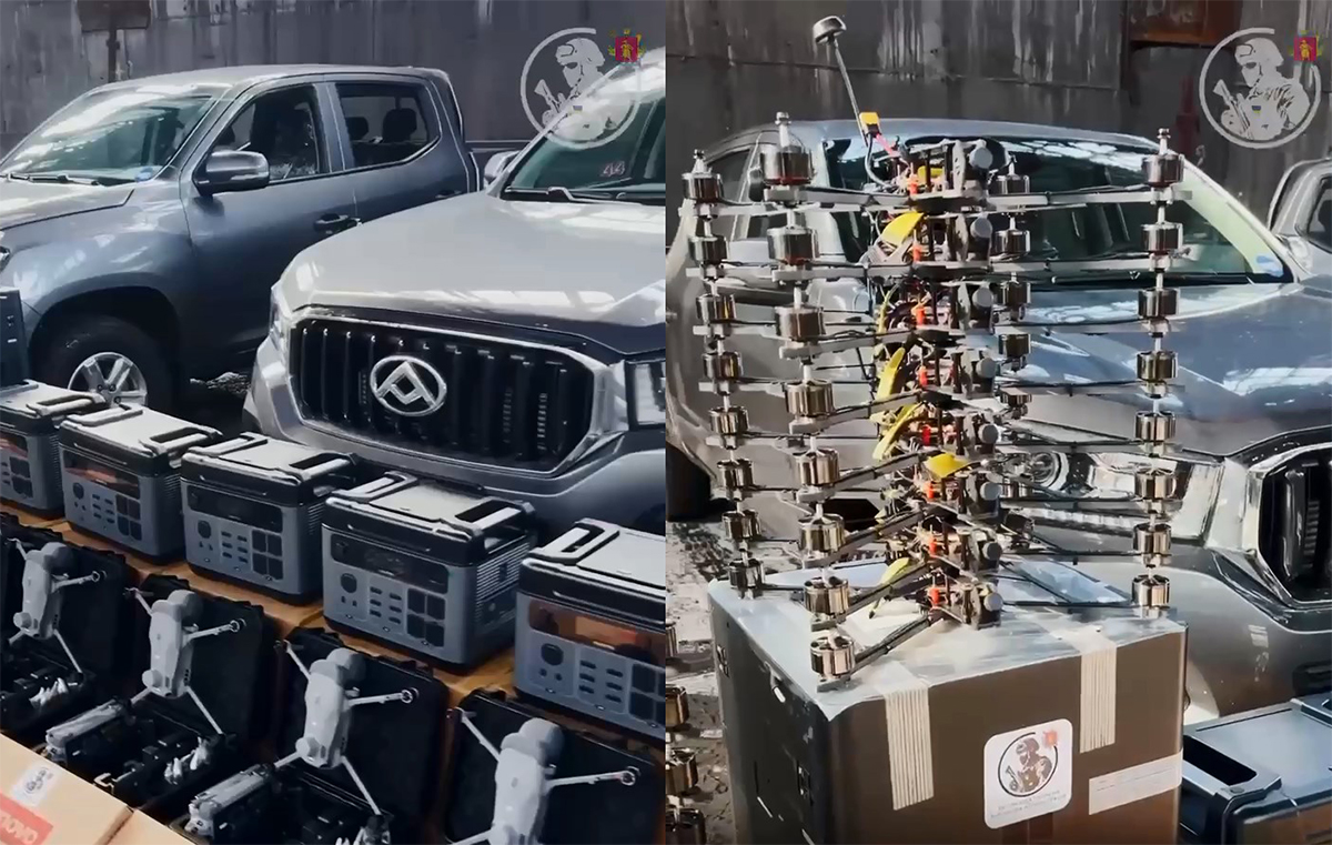 На Запорізький фронт передали позашляховики, авіакомплекс і десятки дронів (відео)