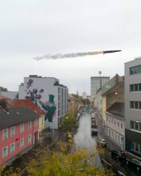 Українська художниця наочно показала, що російські ракети можуть прилетіти в різні країни
