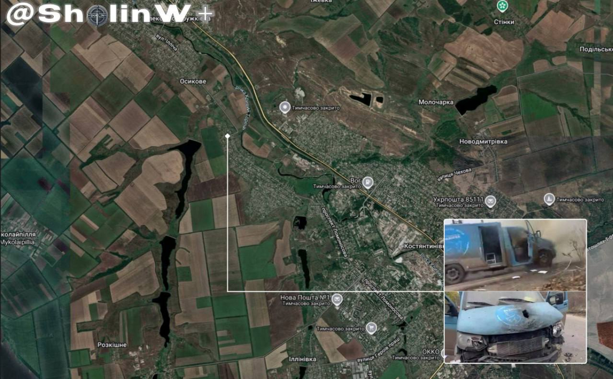 У Костянтинівці росіяни обстріляли автомобіль гуманітарної місії з європейськими журналістами (відео)