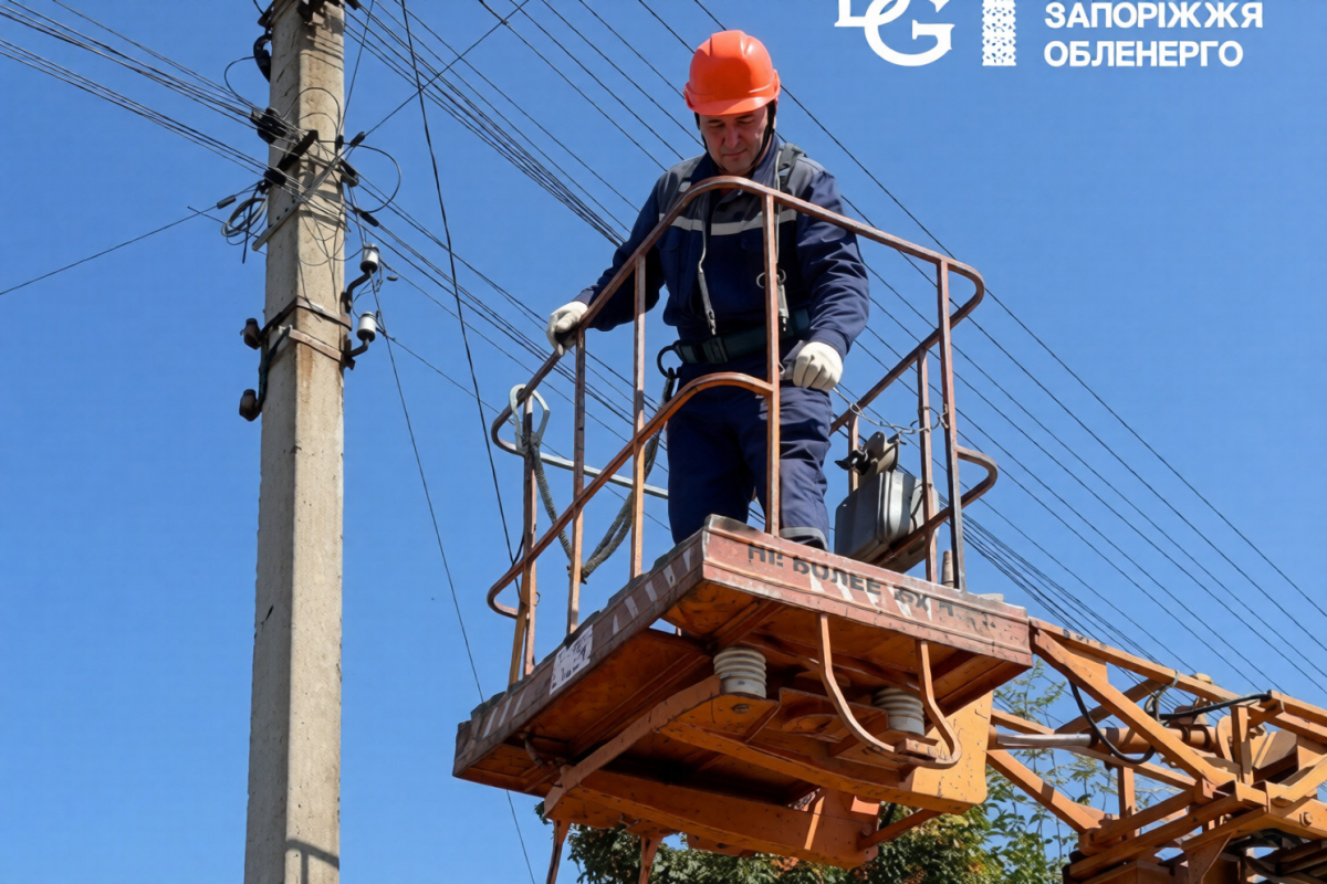 За вихідні 32 пошкодження: як на Запоріжжі енергетики тричі заживлювали громади після обстрілів
