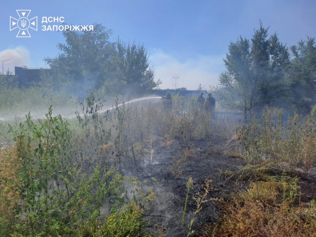 24 гектари у вогні: у Запорізькій області надзвичайники приборкали пожежі, спричинені обстрілами (фото)