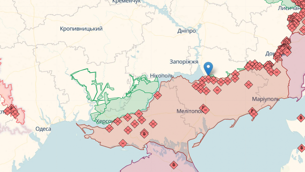 В якій частині Запорізької області зараз точаться бої: мапа