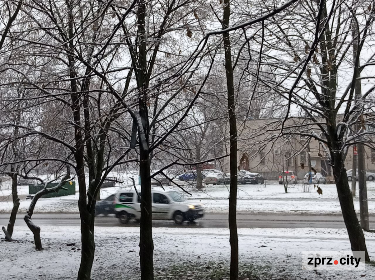 У Запоріжжі почали боротьбу зі снігом - фото перших зимових опадів
