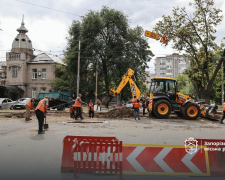 Капремонт трамвайної колії у Запоріжжі на Поштовій