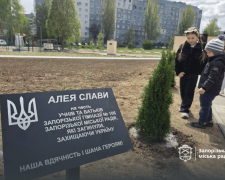 У гімназії №106 Хортицького району вшанували пам’ять загиблих учнів та батьків закладу, висадивши дерева на Алеї Слави