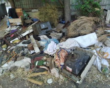 У Запоріжжі навпроти житлового будинку виявили сміттєзвалище (фото)