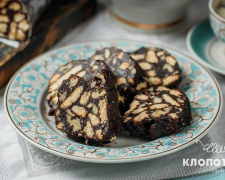 Рецепт шоколадної ковбаски з печивом та горіхами від Євгена Клопотенка – як швидко приготувати