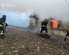 Запорізькі надзвичайники врятували людину на пожежі і загасили кіоск