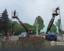 У Запоріжжі дороги Космічного району захищають тришаровими сітками від дронів