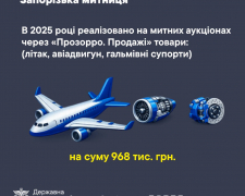 Від літака до допомоги військовим: як запорізька митниця розпорядилася державним майном
