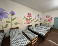 Після втручання прокуратури сховище в запорізькій дитячій лікарні розписали квітами - фото