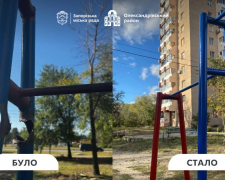 Відновили після обстрілу – у Запоріжжі знову відкрили дитячий майданчик (фото)