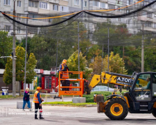 : У Запоріжжі встановлюють антидронові сітки на вулиці Чумаченка, фото: ЗОВА