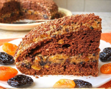 Готуємо у піст - рецепт кавового торту з чорносливом 