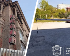 У Запоріжжі прибрали самовільний шлагбаум на парковці та незаконні вивіски з банерами