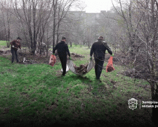 У центрі Запоріжжя прибрали територію стадіону, який містяни перетворили на стихійне звалище (фото)