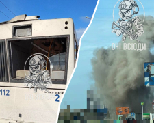 Росіяни двічі атакували Запоріжжя: дрон влучив в автобус, ракета спричинила пожежу (фото, відео)