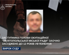 Заступника окупаційної «Мелітопольської міськради» засудили до 12 років за допомогу рф