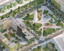 У Білій Церкві збудують квартал для переселенців із Маріуполя. Архітектурний концепт проєкту представлено на виставці ReBuild Ukraine