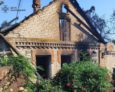 Два будинки і гараж у вогні — у Запоріжжі врятували пенсіонерку з осередку пожежі (фото)
