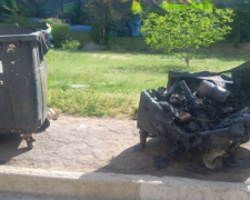 Знову &quot;відзначились&quot; вандали - в одному з районів Запоріжжя спалили сміттєвий бак
