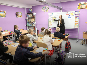 Новий освітній простір в укритті - на змішане навчання у Запоріжжі вийшли ще пів тисячі дітей