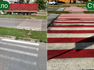Менше ризику, більше безпеки - на жвавому проспекті в Запоріжжі облаштували підвищений пішохідний перехід (фото)