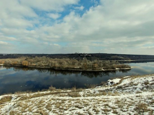 Як виглядає у лютому унікальний острів у Запоріжжі - фото