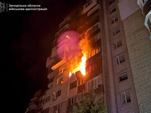 Наслідки атаки на Запоріжжя в ніч з 3 на 4 вересня. Фото: ЗОВА