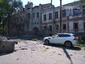 Історичний будинок Пашутіних у Запоріжжі після російського обстрілу 30 червня 2026 року. Фото: ЗОВА