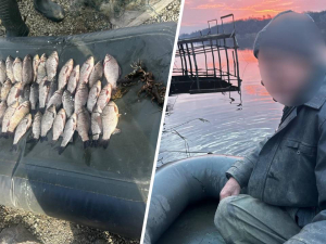 Риба з раками та протокол: інспектори упіймали порушника на водосховищі в Запорізькому районі (фото)