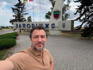Сергій Притула у Запоріжжі. Фото зі сторінки Сергія Притули у фейсбуці
