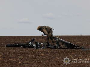 У Запорізькій області в полі знайшли небезпечний ворожий БпЛА з бойовою частиною